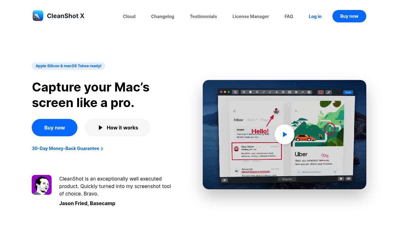 CleanShot X homepage