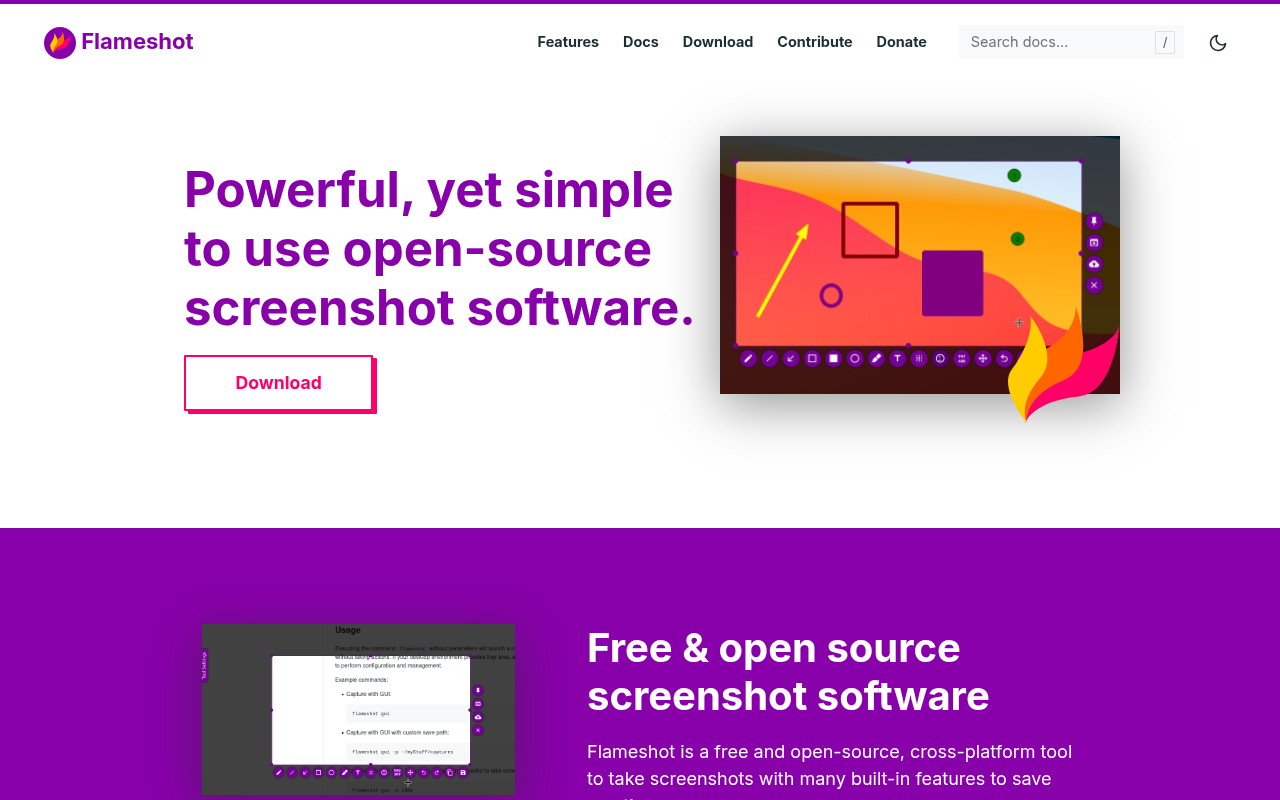 Flameshot homepage