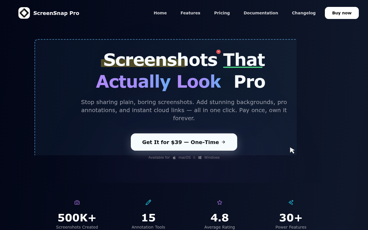 ScreenSnap Pro homepage