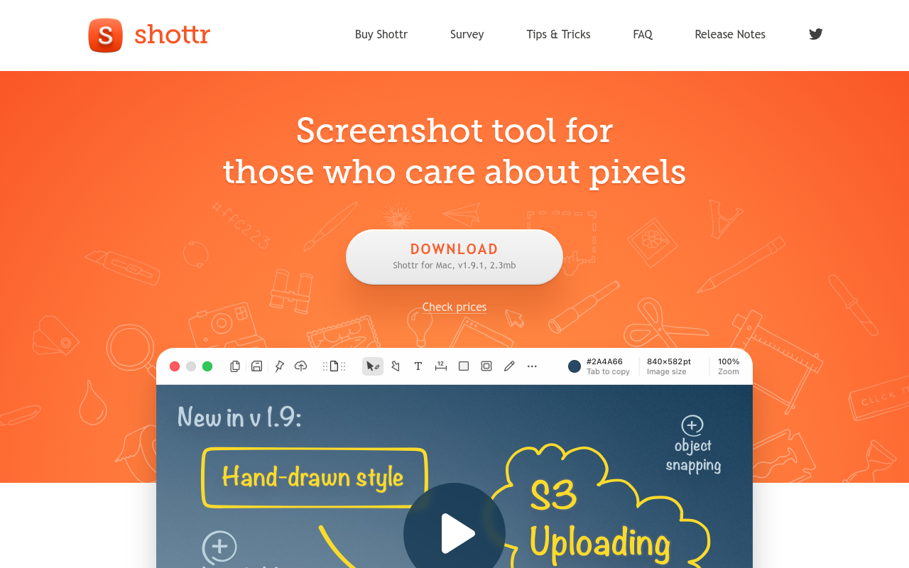 Shottr homepage