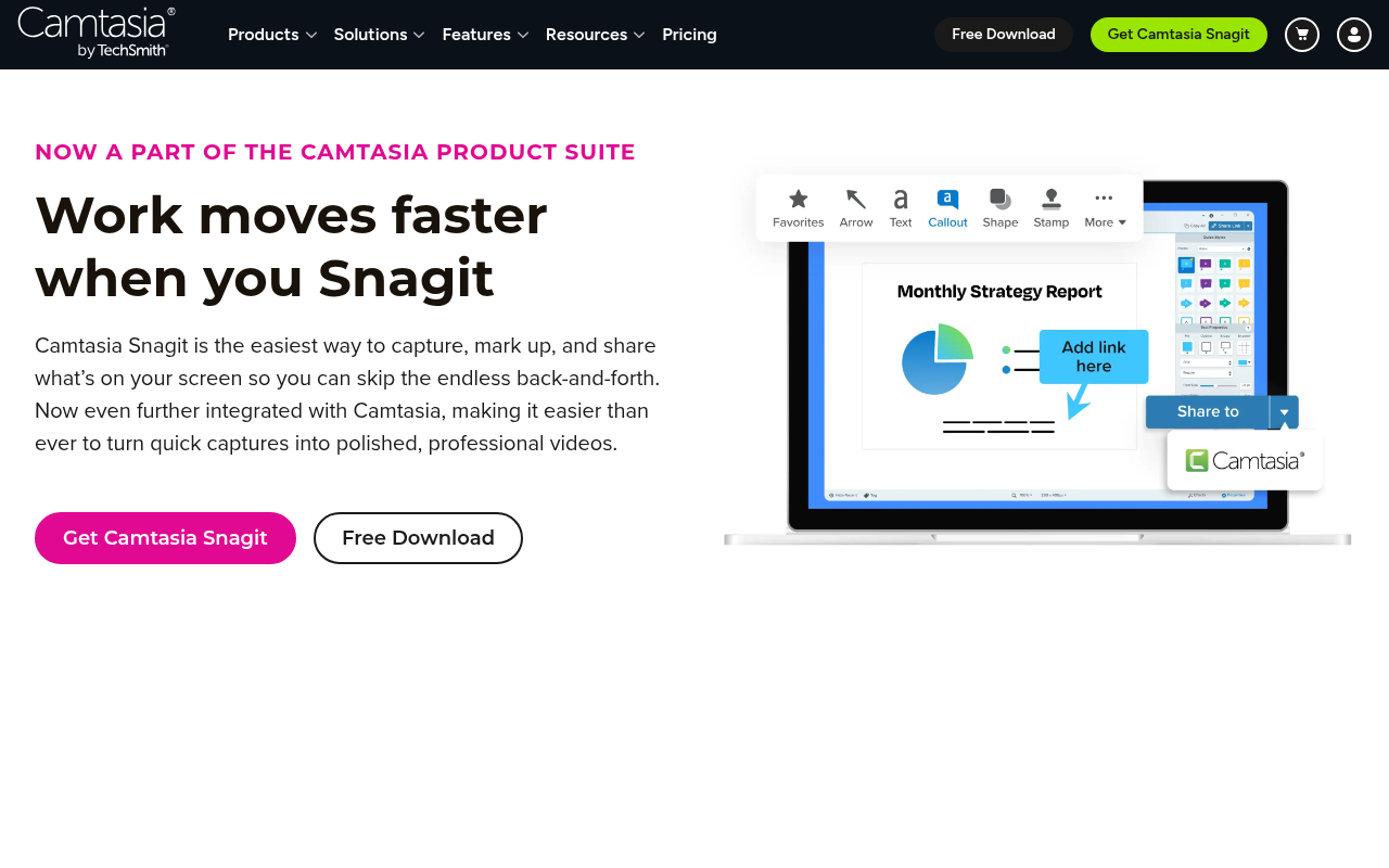 Snagit homepage